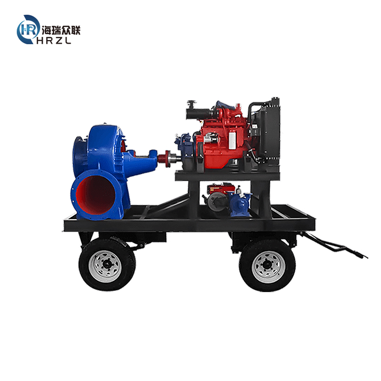 Diesel engine horizontal mixed flow pump