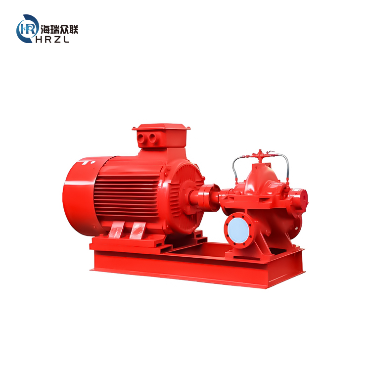 Motor double suction split fire pump set